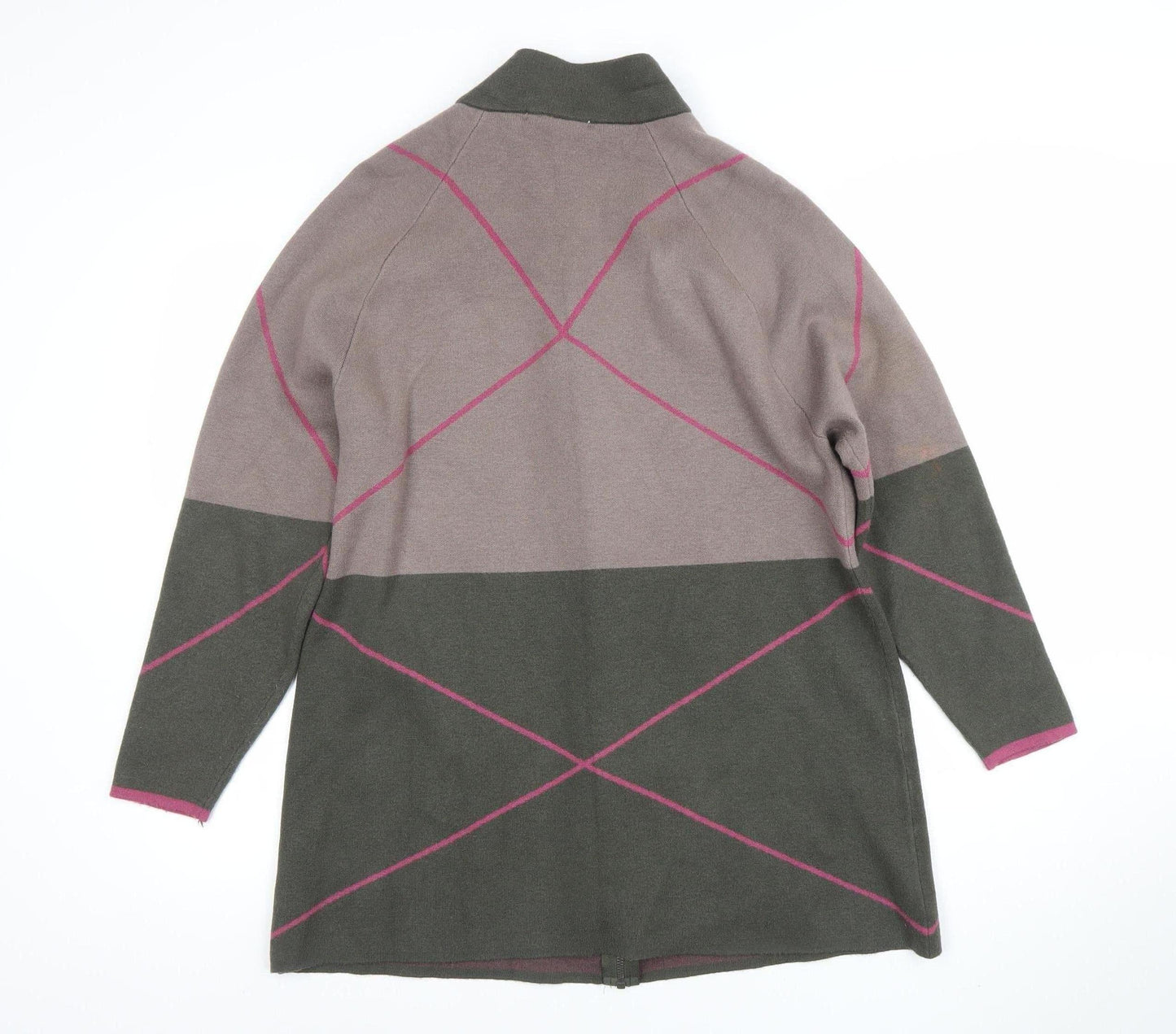 Alice Collins Women’s Multicoloured Geometric Knit Cardigan Size 16