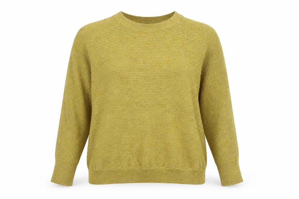 F&F Women’s Gold Metallic Knit Relaxed Pullover Jumper Size M