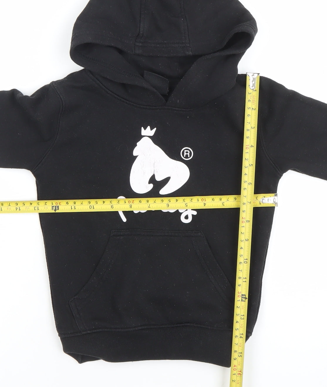 Money Boys Black Pullover Hoodie Medium Cotton Blend Logo Print