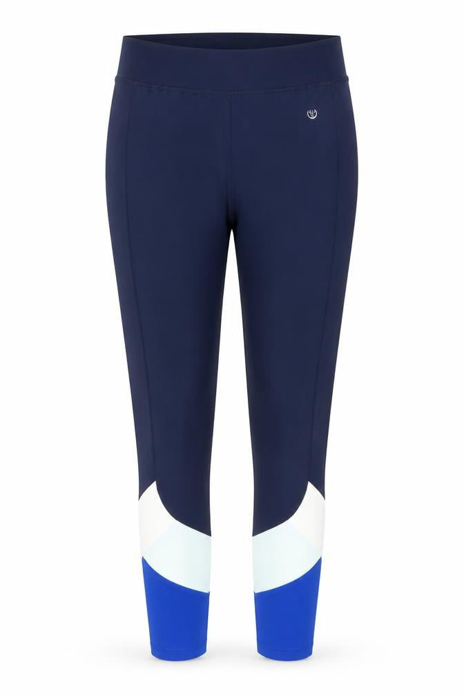 Dunnes Stores Women Blue Colourblock Performance Leggings L