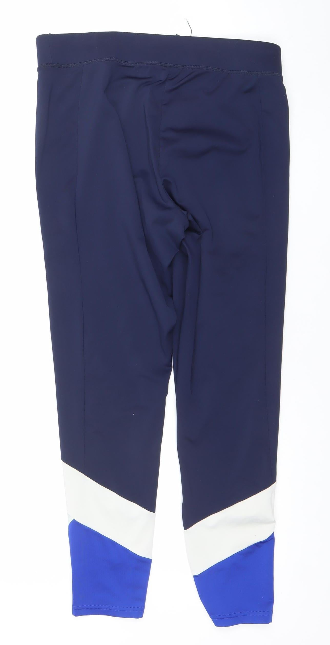 Dunnes Stores Women Blue Colourblock Performance Leggings L