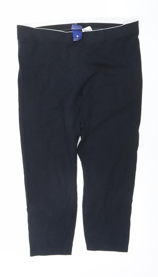 Nike Women's Black 1X Leggings Plus Size Stretch Cotton Activewear