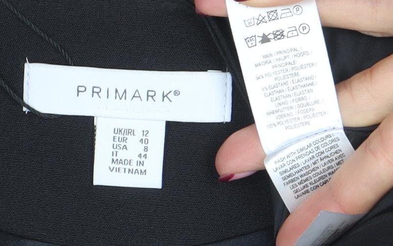 Primark Women’s Black Size 12 Stretch Blazer Jacket