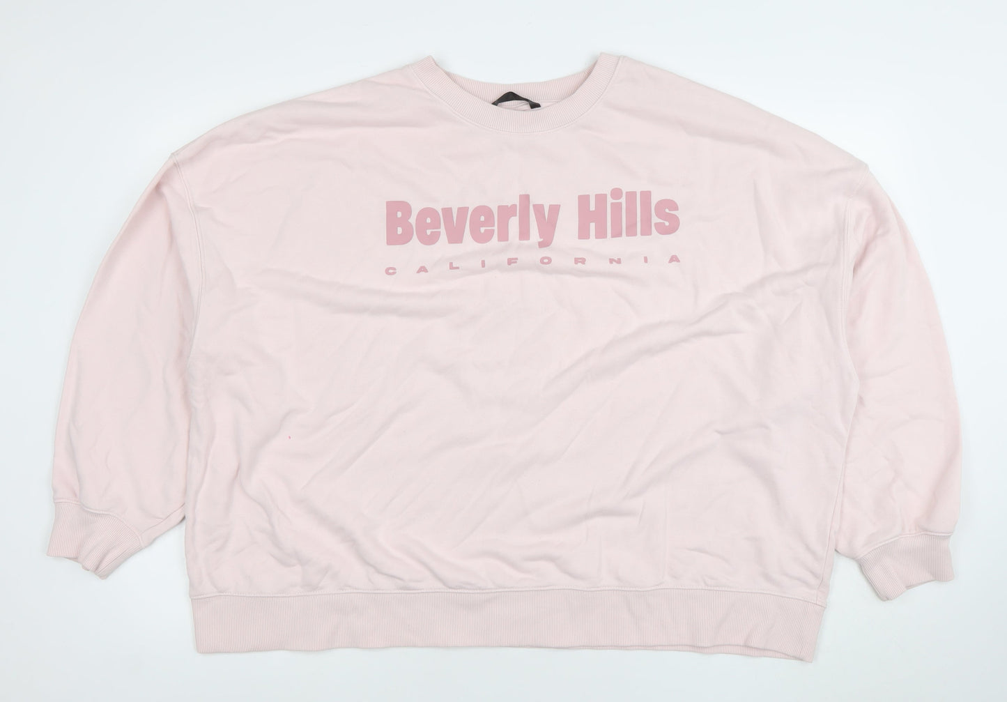 Dunnes Women Light Pink XXL Beverly Hills Crew Neck Sweatshirt
