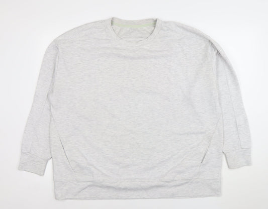 Dunnes Stores Women’s Grey XL Pullover Sweatshirt Crew Neck Cotton Blend