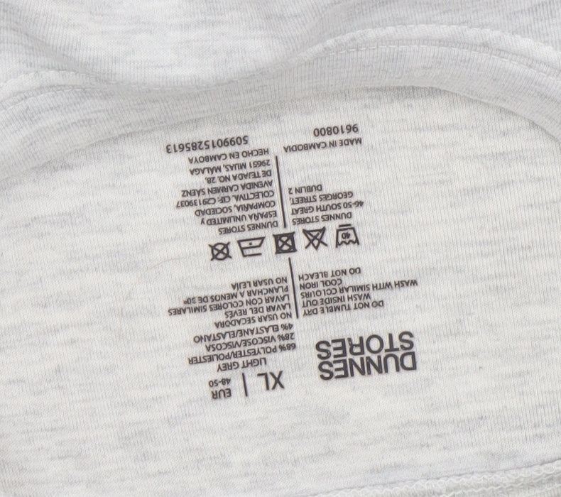 Dunnes Stores Women’s Grey XL Pullover Sweatshirt Crew Neck Cotton Blend