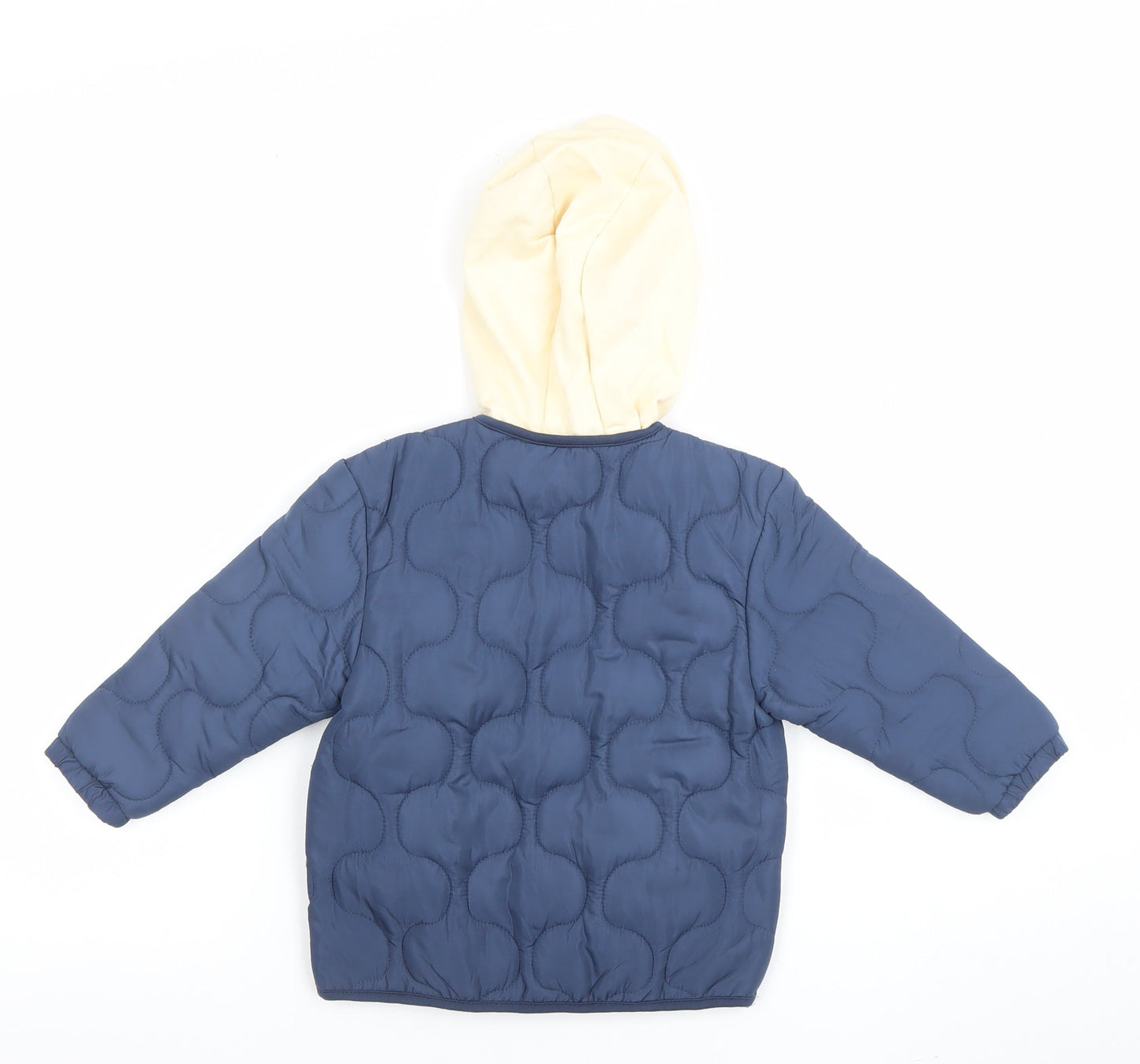Pepco Baby Unisex Blue Quilted Hooded Jacket 12-18 Months Polyester