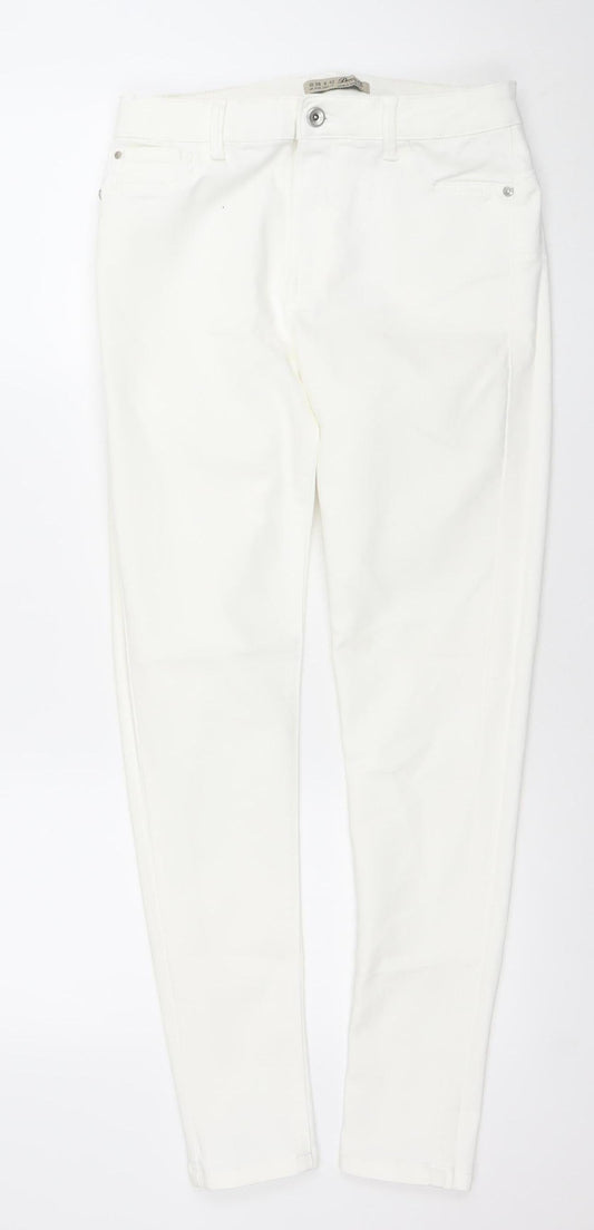 Denim Co. Womens White Skinny Jeans Size 10 Slim Fit