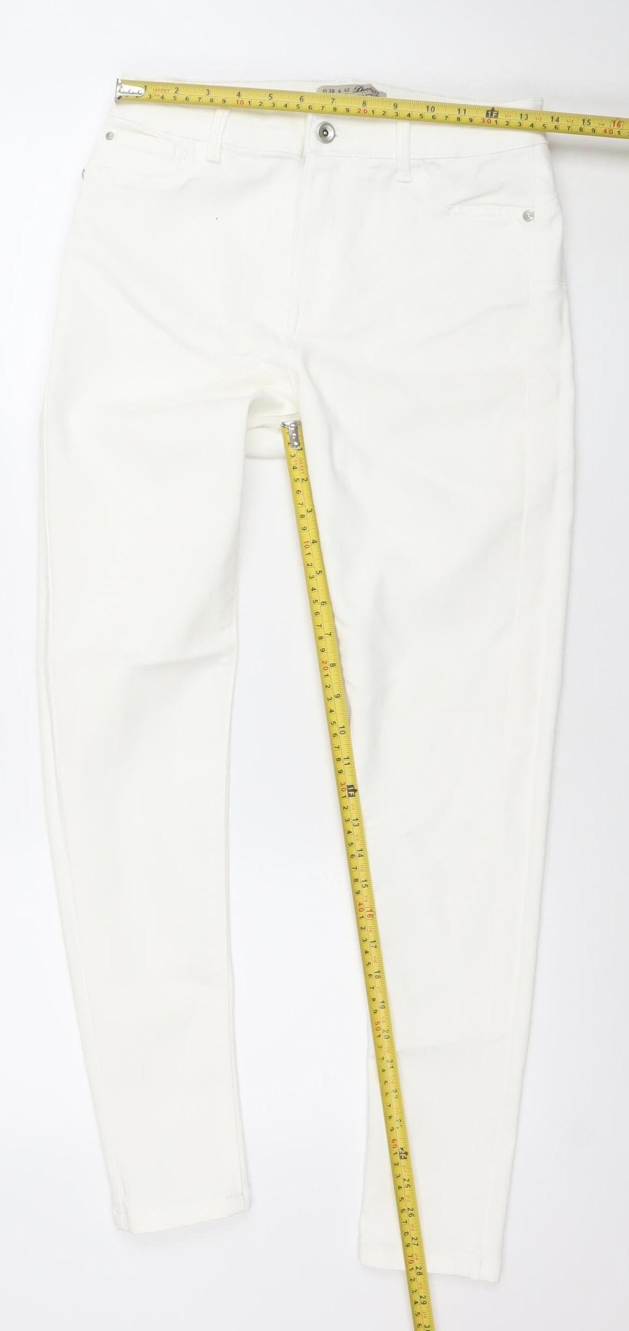Denim Co. Womens White Skinny Jeans Size 10 Slim Fit