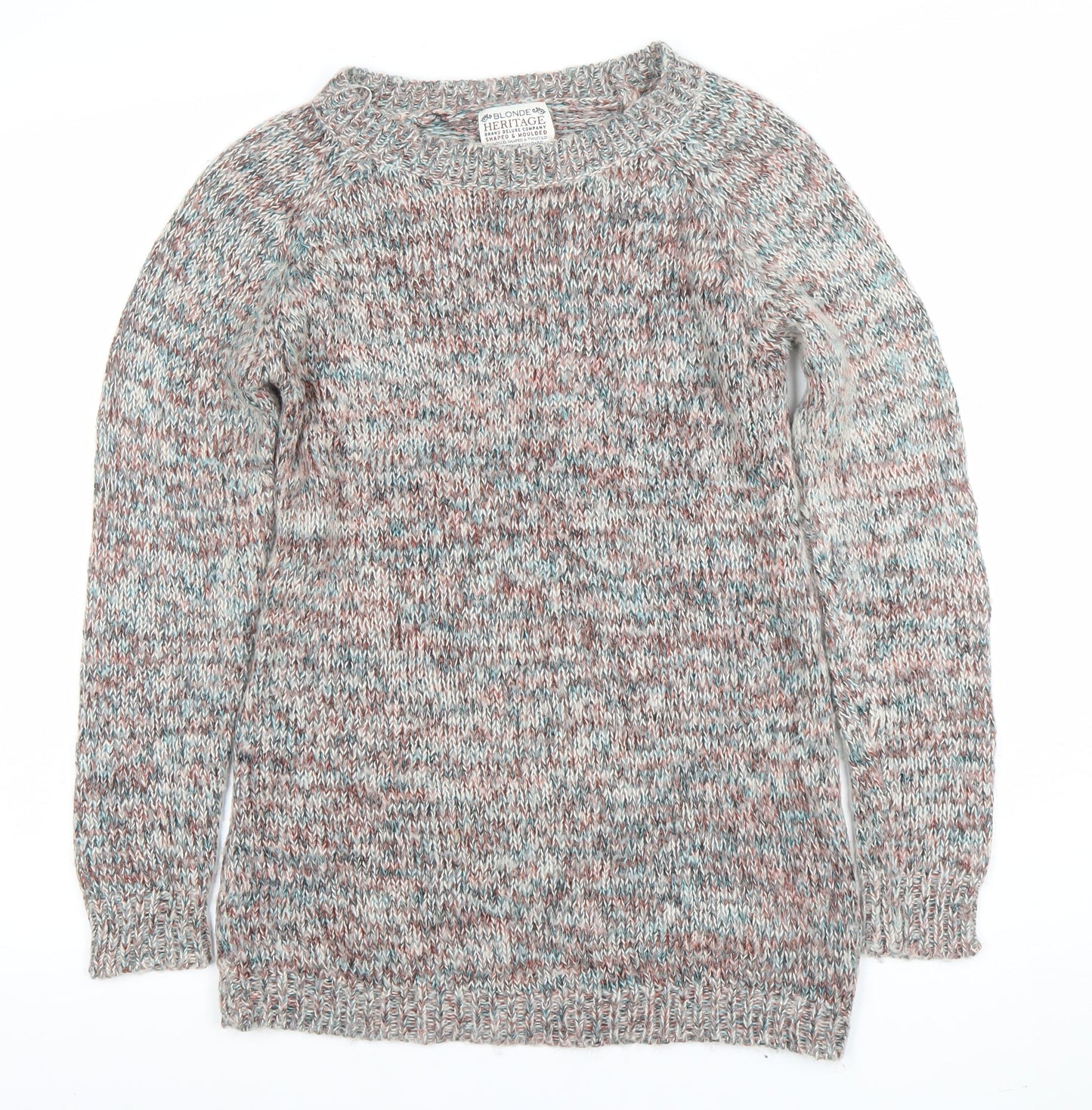 Blonde Heritage Women's Multicoloured Chunky Knit Pullover Jumper Size 10