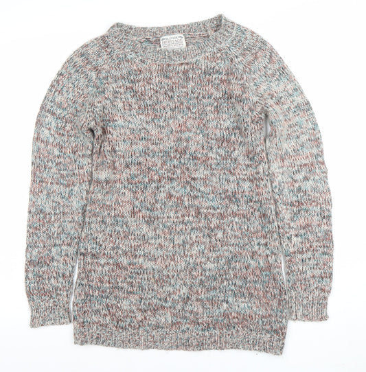 Blonde Heritage Women's Multicoloured Chunky Knit Pullover Jumper Size 10
