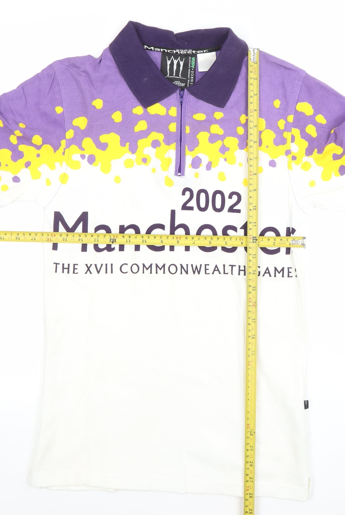 George Men's XS Multicoloured Polo Shirt 2002 Commonwealth Games Zip Collar