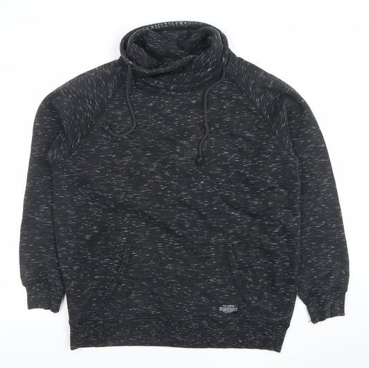 Pull & Bear Men's Black High Neck Pullover Sweatshirt Size M