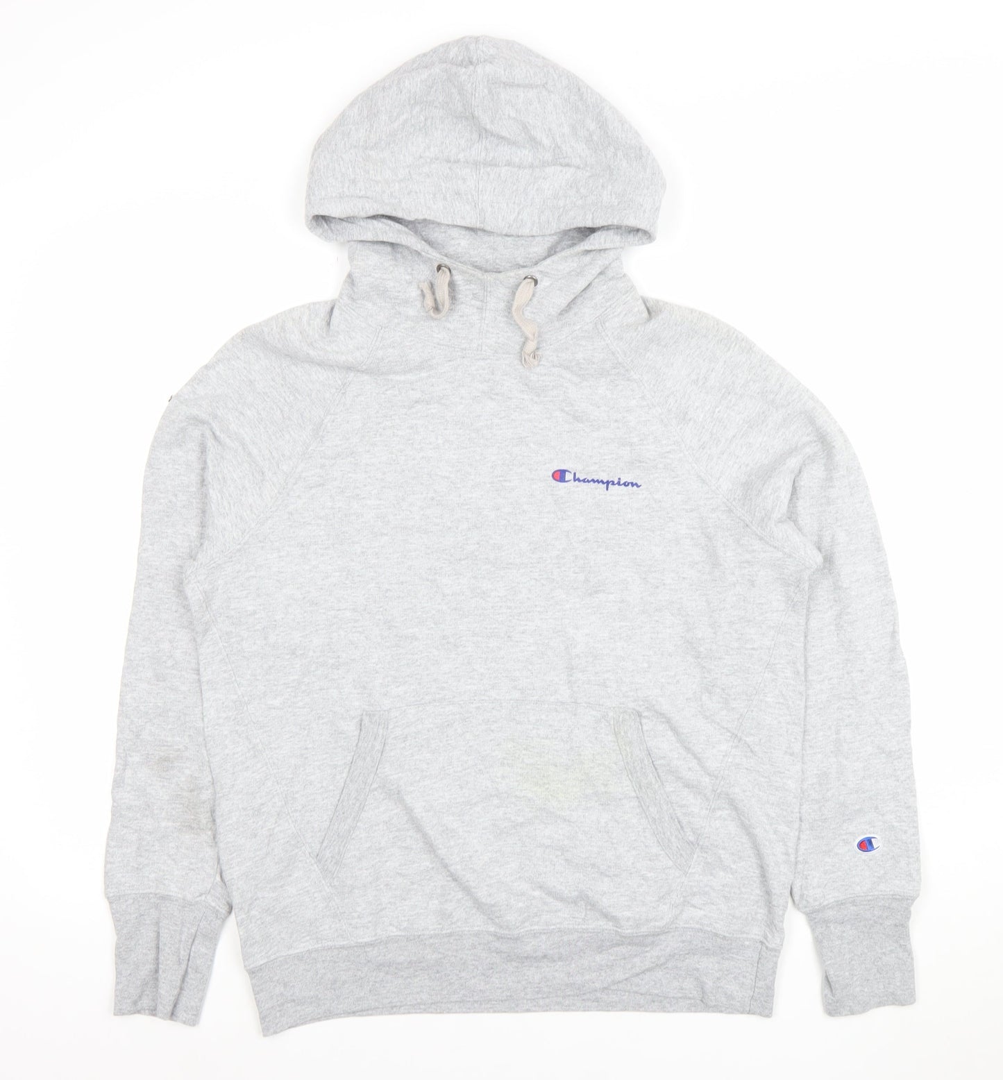 Champion Women's Grey Pullover Hoodie Medium Cotton Blend