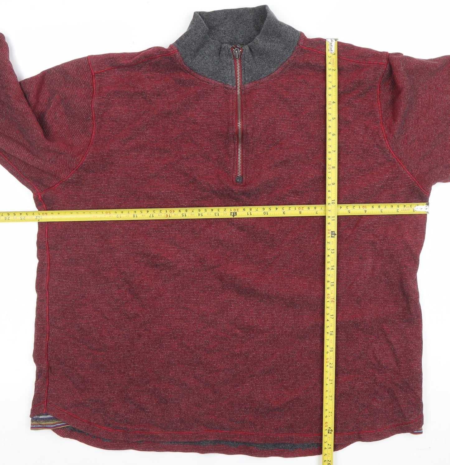 Rohde Graham Men’s Red 1/2 Zip Cotton High Neck Sweatshirt XL