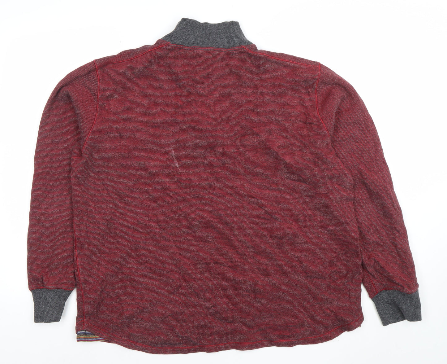 Rohde Graham Men’s Red 1/2 Zip Cotton High Neck Sweatshirt XL