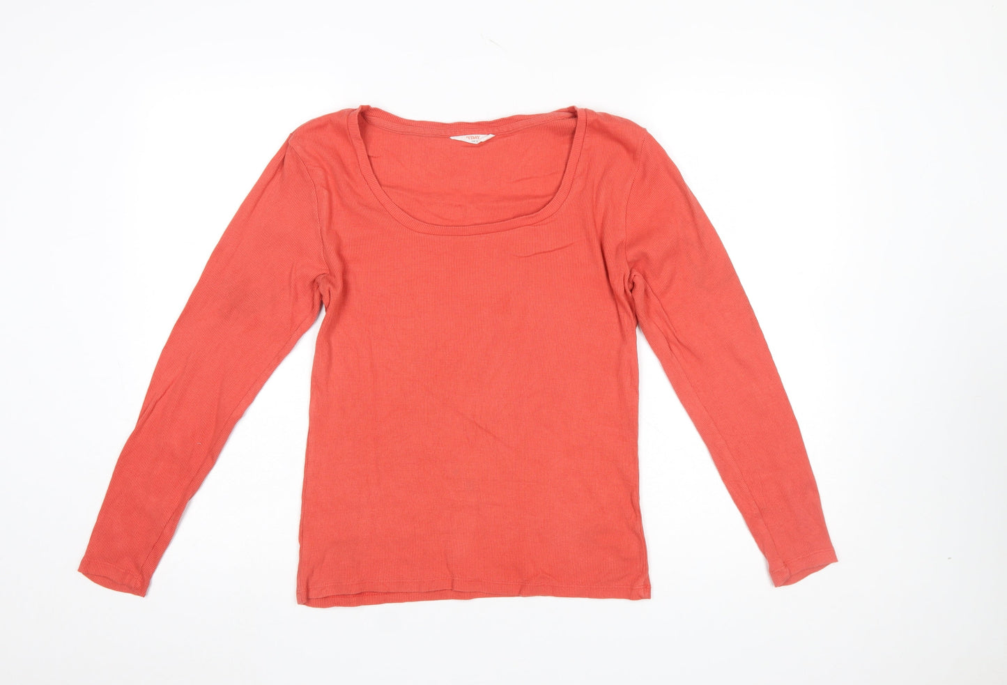 John Lewis ANYDAY Womens Orange Long Sleeve Jersey T-Shirt Size L