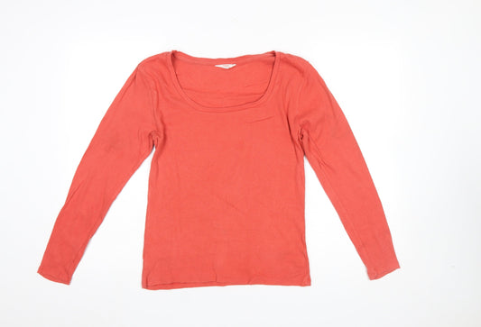 John Lewis ANYDAY Womens Orange Long Sleeve Jersey T-Shirt Size L