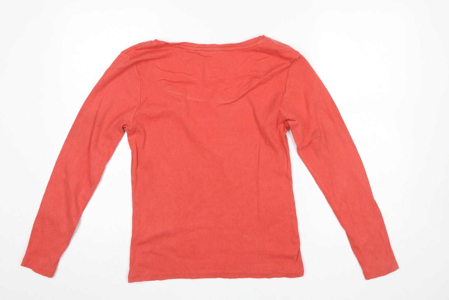 John Lewis ANYDAY Womens Orange Long Sleeve Jersey T-Shirt Size L