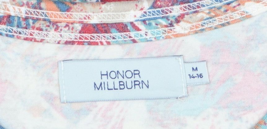 Honor Millburn Women's Multicoloured 3/4 Sleeve Jersey Top Size 14