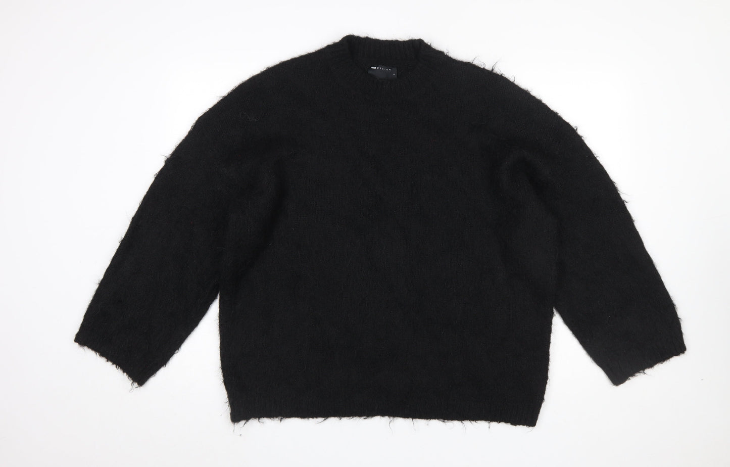 ASOS DESIGN Women's Black Relaxed Knit Pullover Jumper Size S