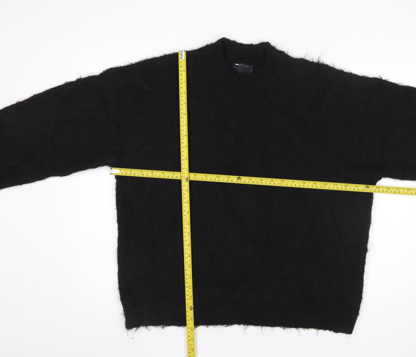 ASOS DESIGN Women's Black Relaxed Knit Pullover Jumper Size S