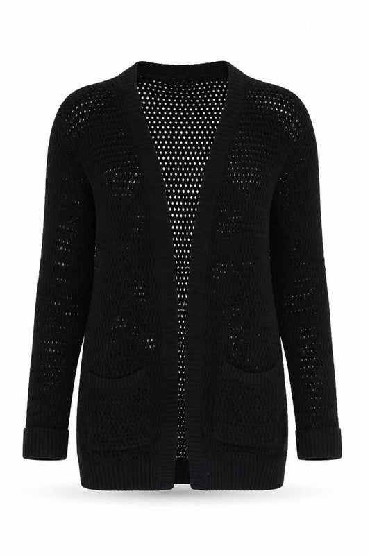 Gap Women's Black Open-Knit Cotton Cardigan Size S