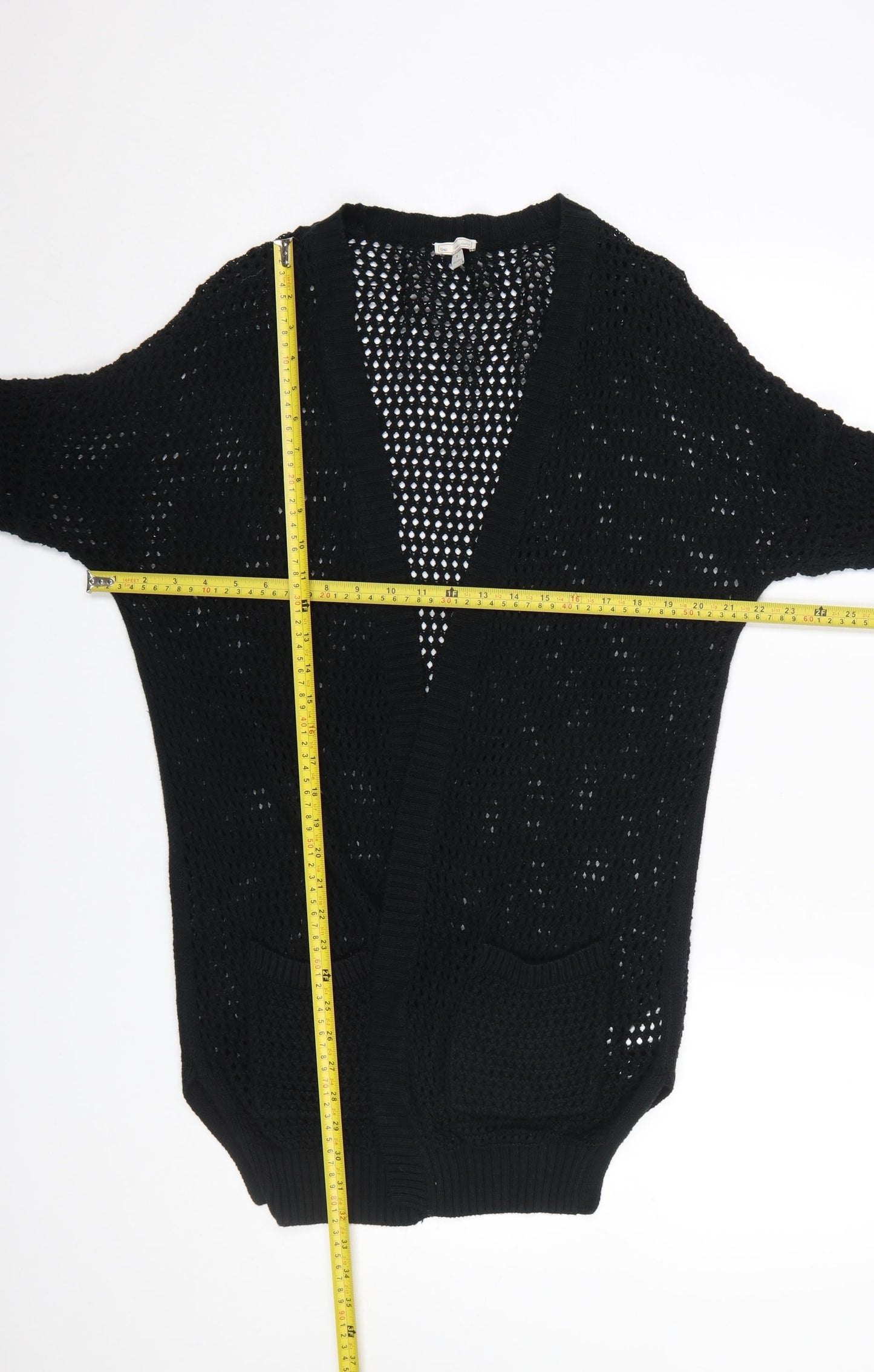 Gap Women's Black Open-Knit Cotton Cardigan Size S