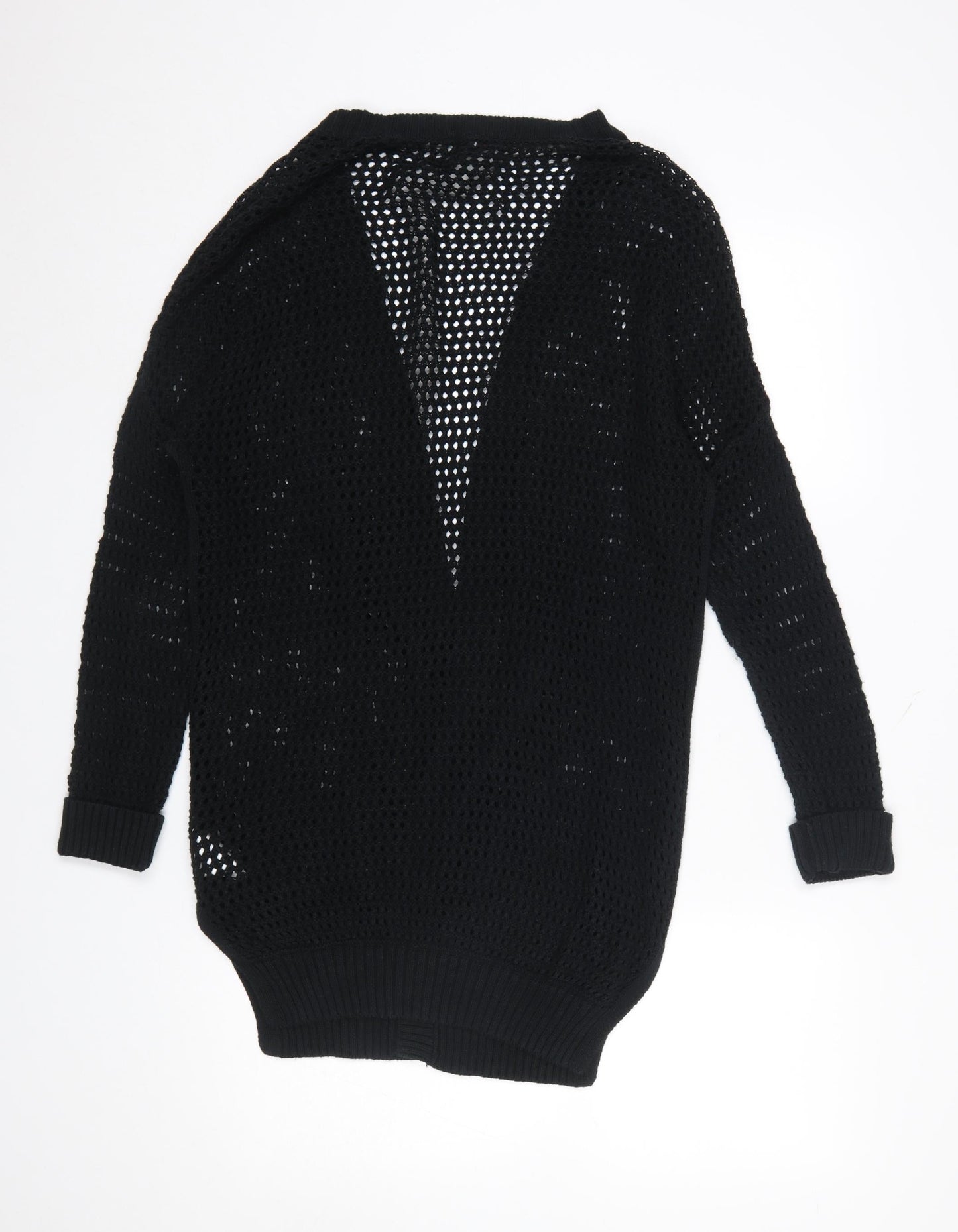 Gap Women's Black Open-Knit Cotton Cardigan Size S