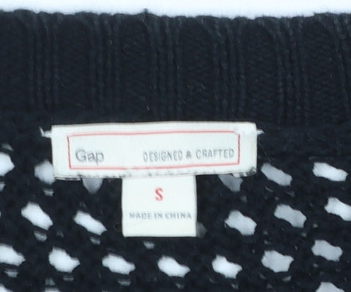 Gap Women's Black Open-Knit Cotton Cardigan Size S