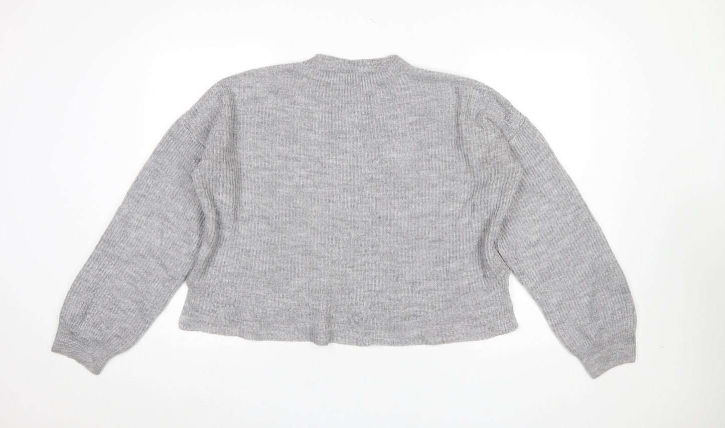 Urban Outfitters Women's Grey Chunky Knit Pullover Jumper Size M