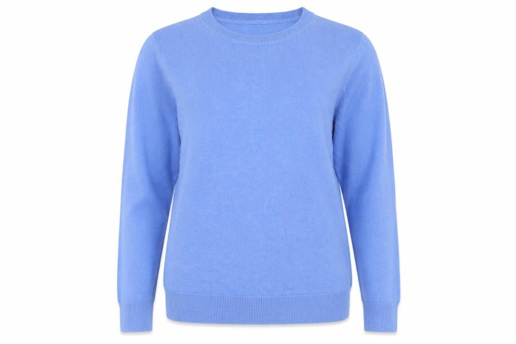 Marks & Spencer Womens Blue Crew Neck Acrylic Jumper Size 12