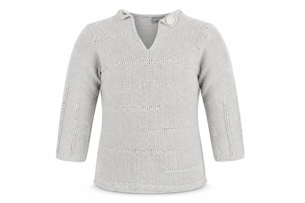 Marks & Spencer Per Una Women’s Grey Cotton V-Neck Knit Jumper M