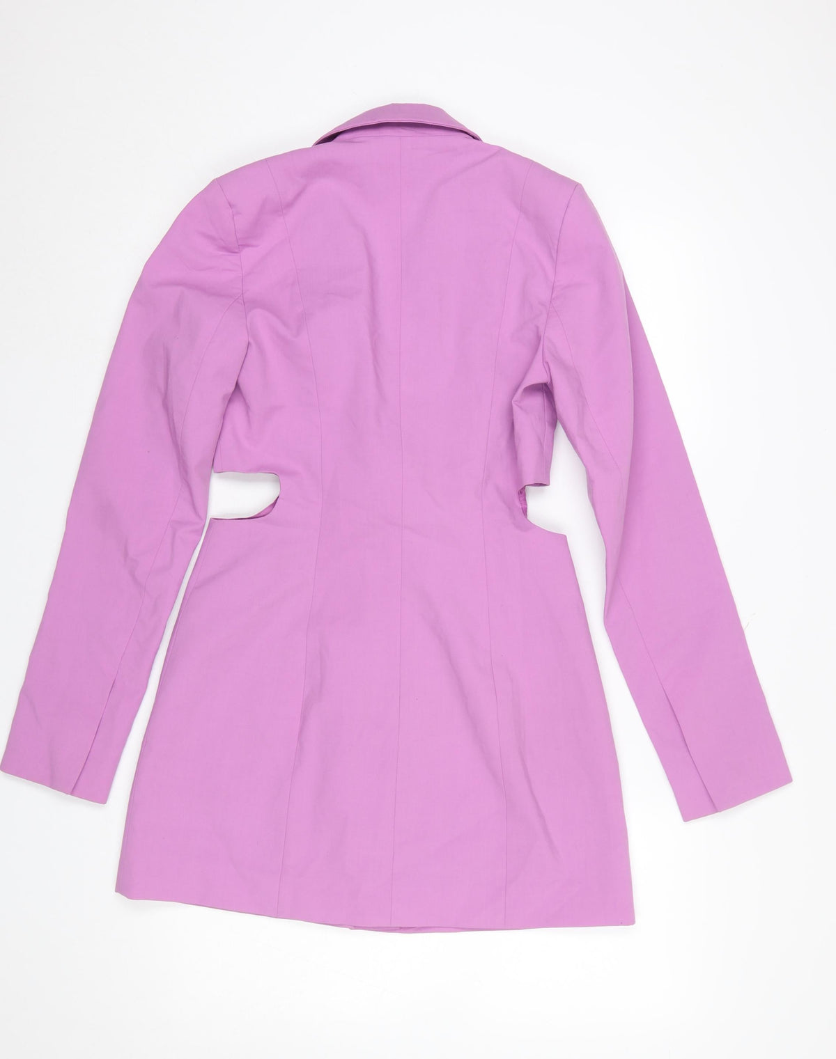 Zara Women Pink Cut-Out Blazer Jacket Size S Long Sleeve Single Breasted