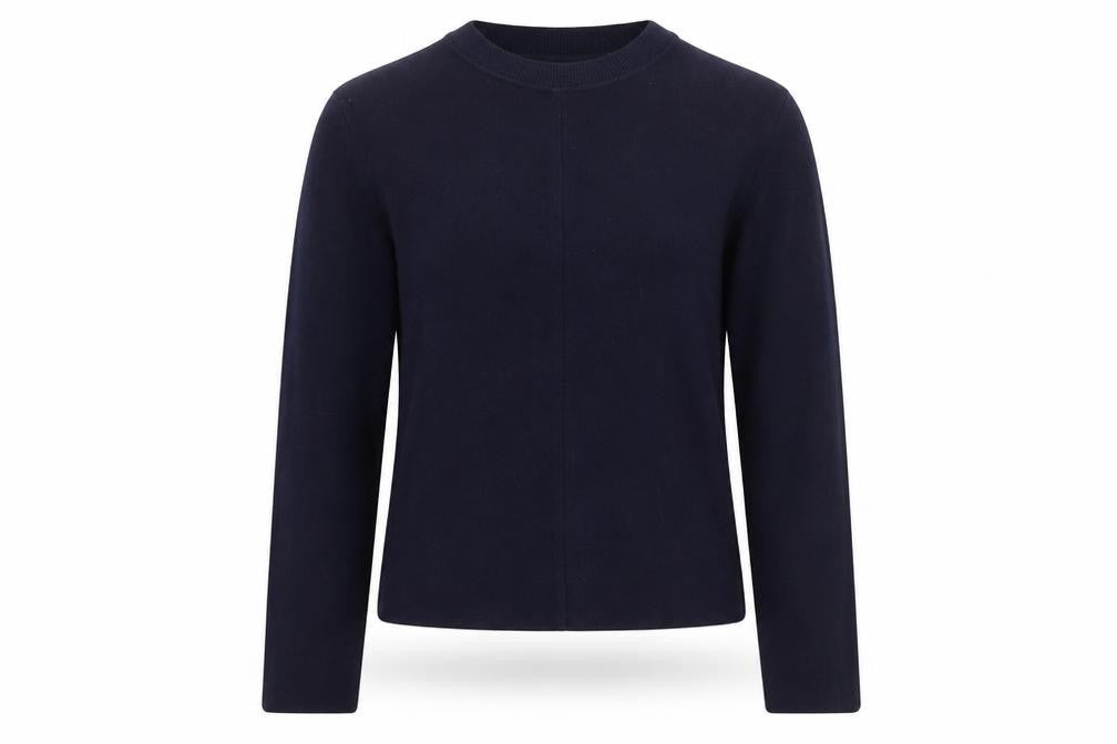 Next Women Blue Cotton Blend Crew Neck Jumper Size S