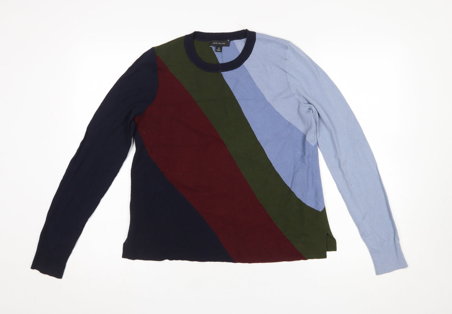 Ann Taylor Women’s Multicoloured Crew Neck Knit Jumper Size M
