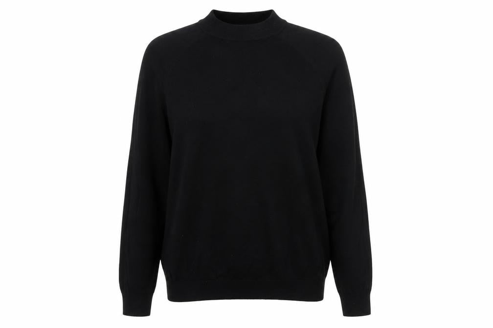 ZARA Womens Black Mock Neck Pullover Knit Jumper Size L
