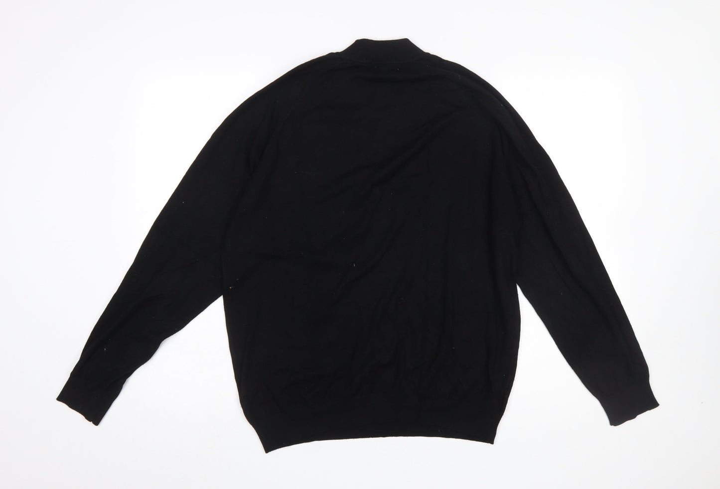 ZARA Womens Black Mock Neck Pullover Knit Jumper Size L