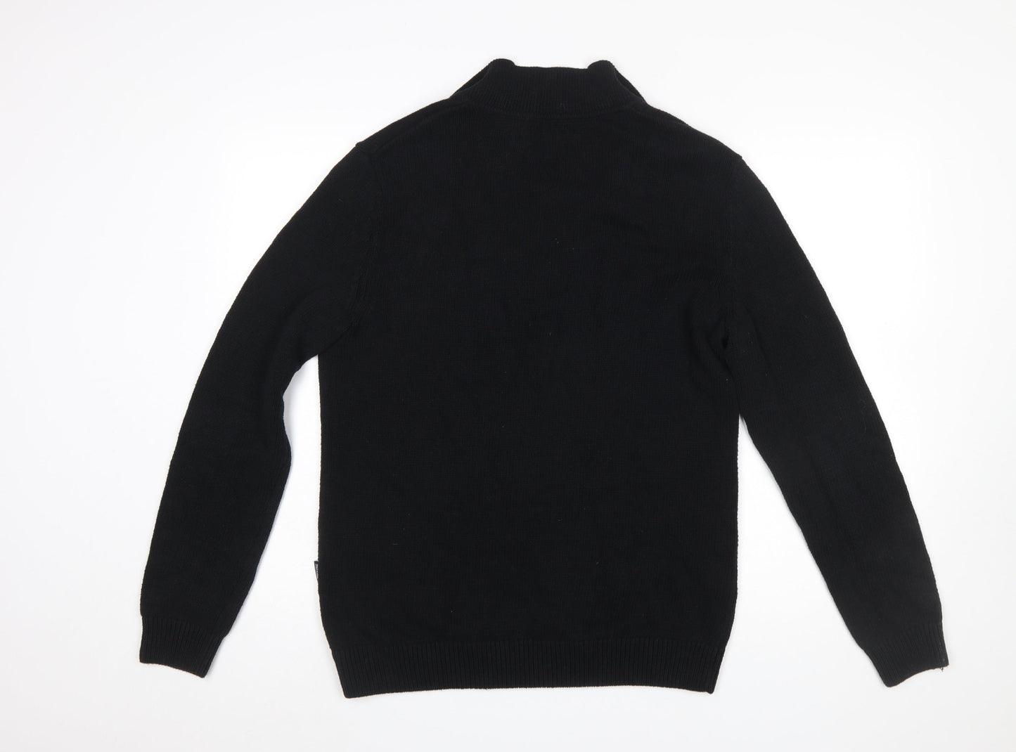 ONLY & SONS Men’s Black Cotton Blend V-Neck Pullover Jumper M