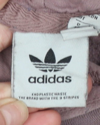 Adidas Women Purple Pullover Hoodie Cotton Blend UK 12 Excellent
