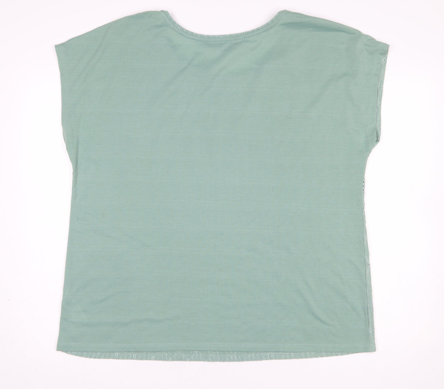 Bonmarché Women’s Green Embroidered Short Sleeve Blouse Size 18