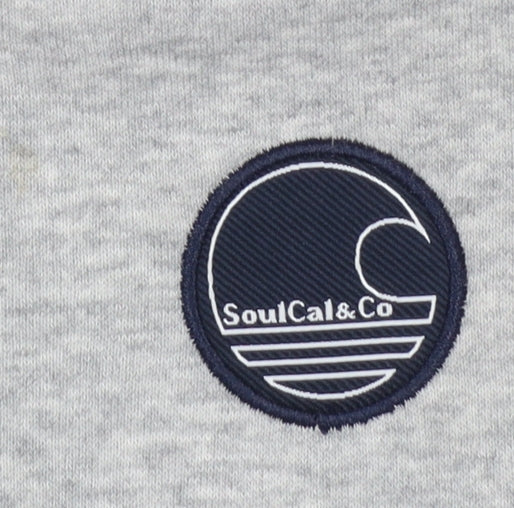SoulCal & Co Boys Grey Hoodie 11-12 Years Pullover Cotton Blend