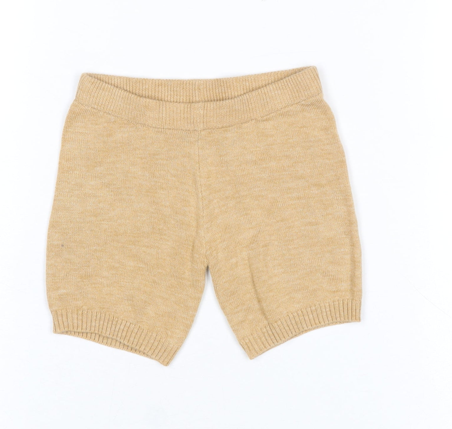 Next Baby Beige Knit Shorts 0-3 Months Unisex Soft Elastic Waist