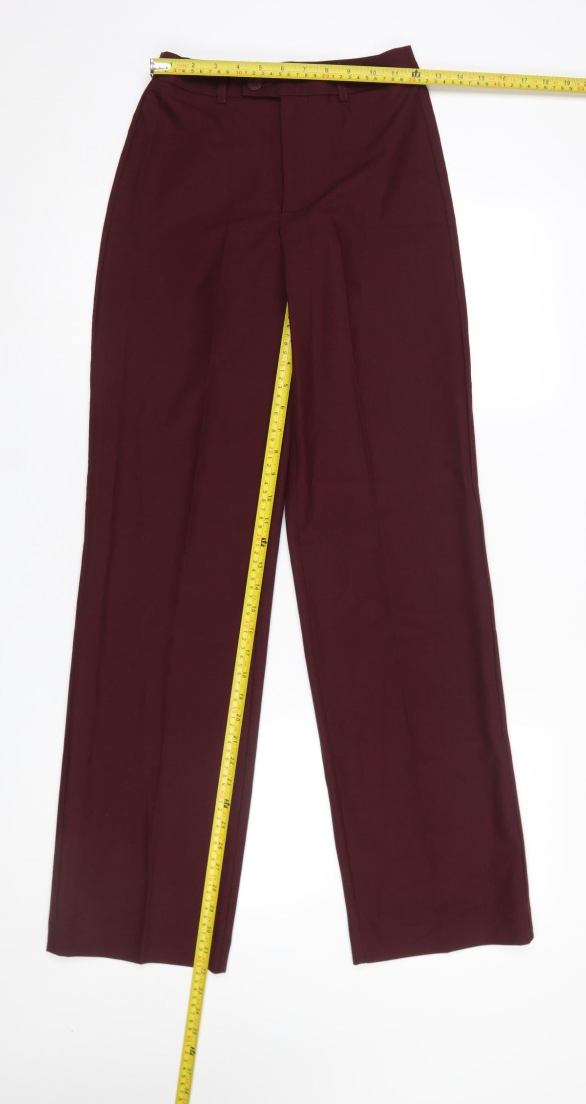 Stradivarius Women’s Red Straight Leg Dress Trousers Size 4