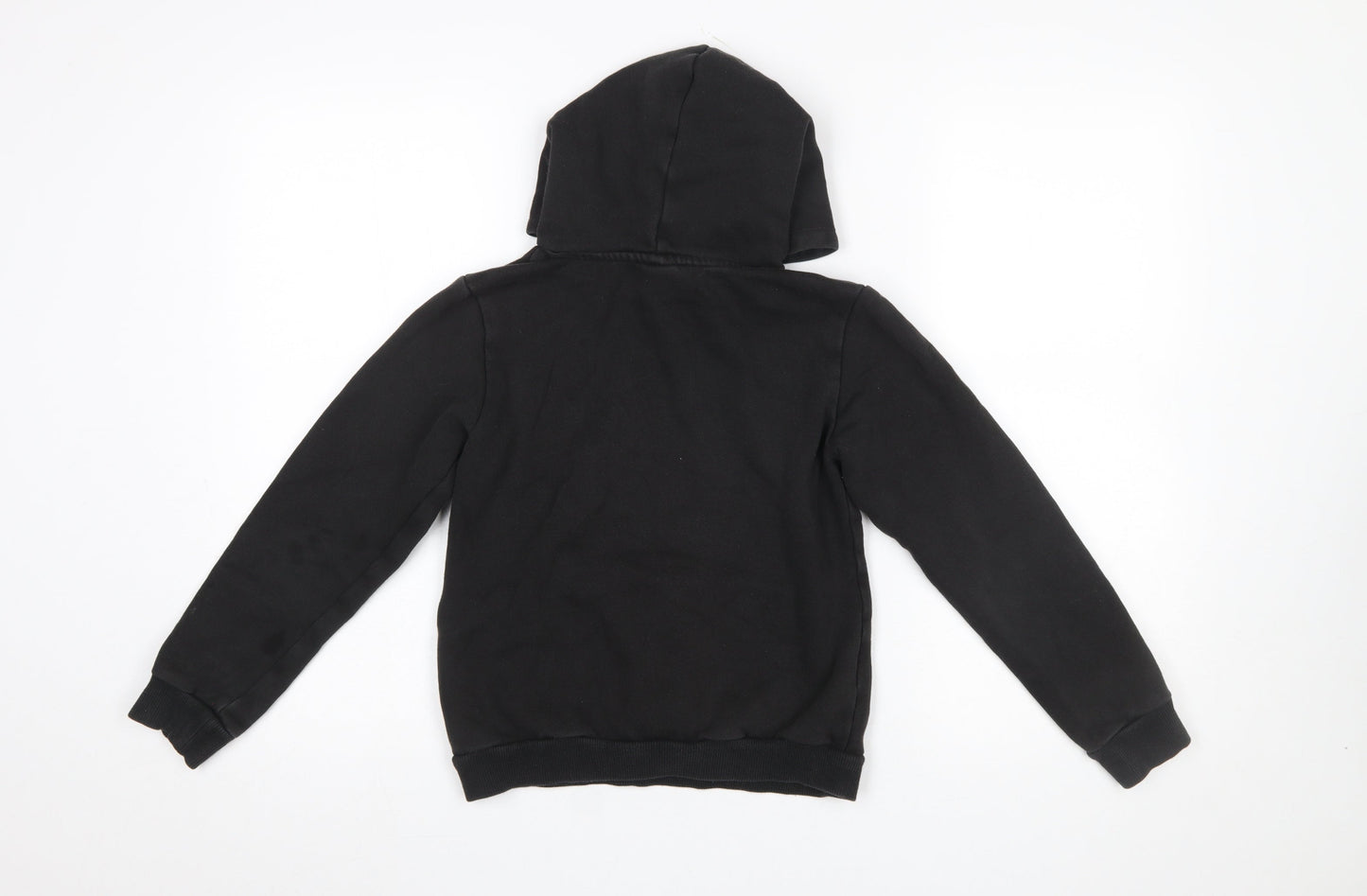Puma Boys Black Pullover Hoodie 11-12 Years Logo Fleece Sweatshirt