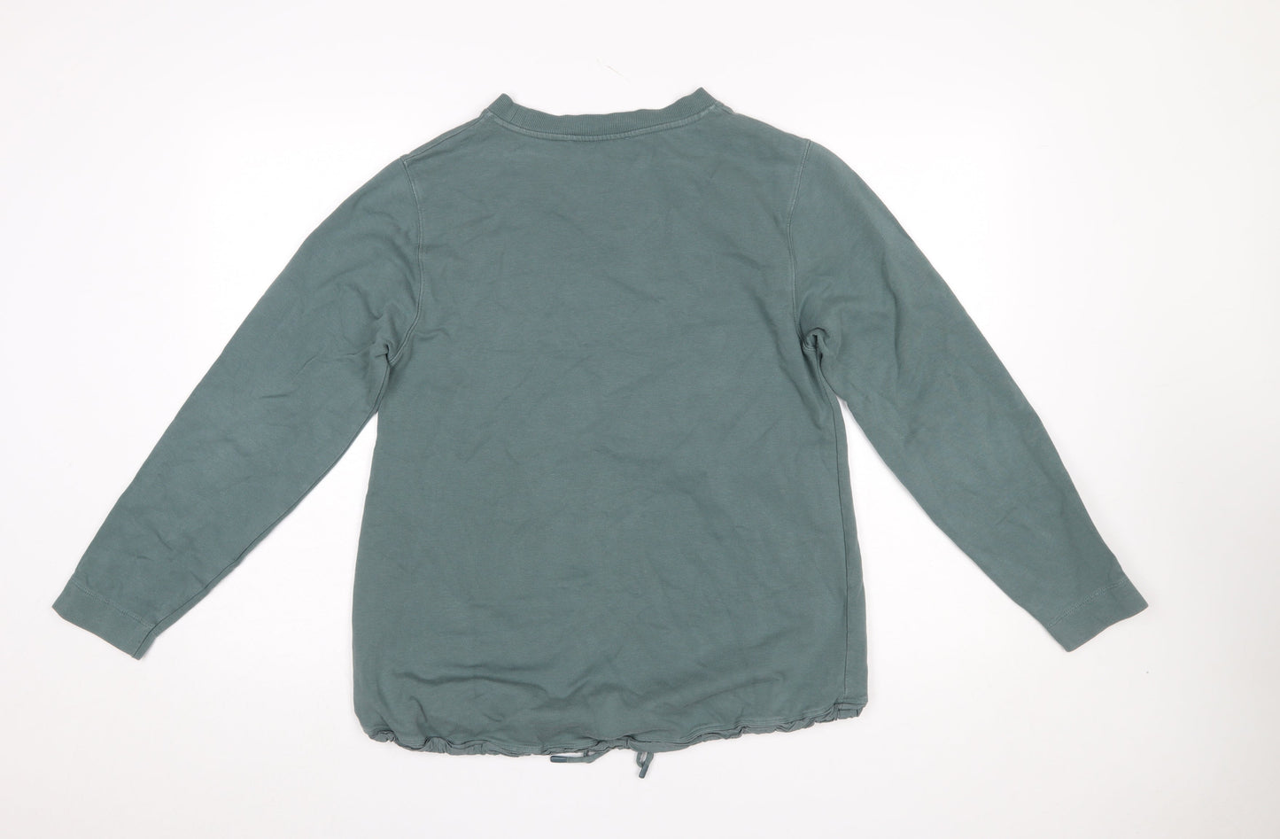 Carolyn Donnelly The Edit Women's Green Pullover Sweatshirt UK S 'Optimist' Print