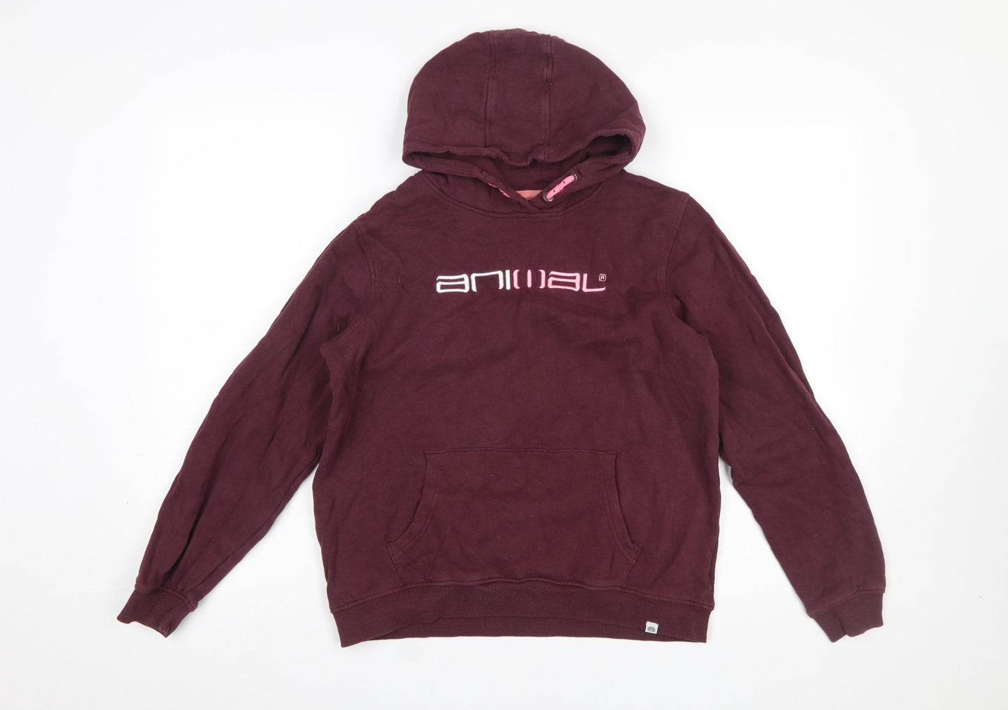 Animal Girls Brown Pullover Hoodie 13 Years Logo Fleece Cotton