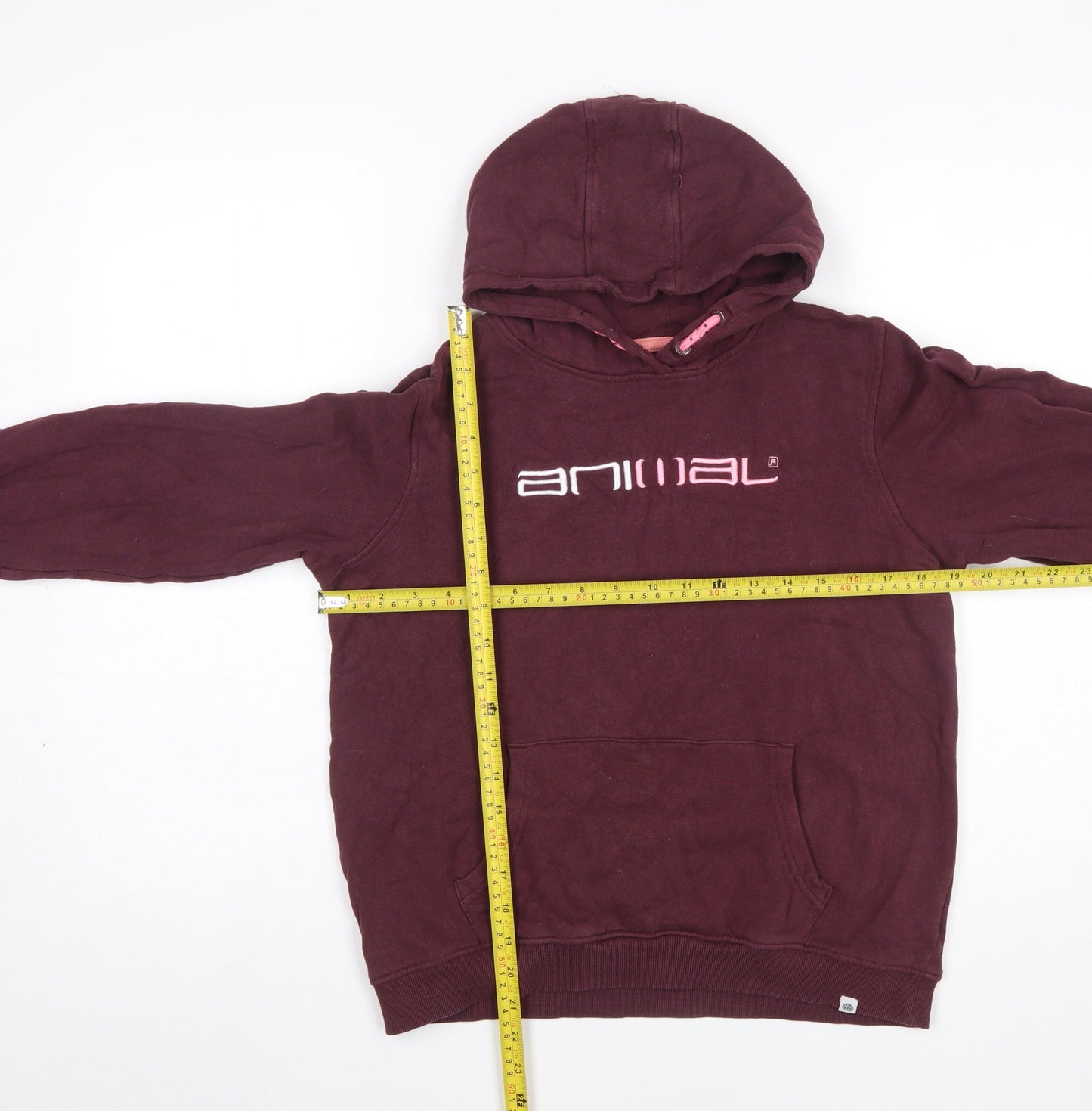 Animal Girls Brown Pullover Hoodie 13 Years Logo Fleece Cotton