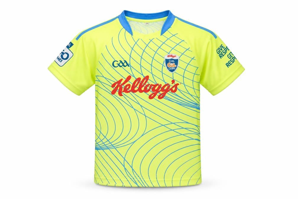O'Neill Boys Yellow GAA Kellogg's Cool Camps Jersey T-Shirt Size 3 Years