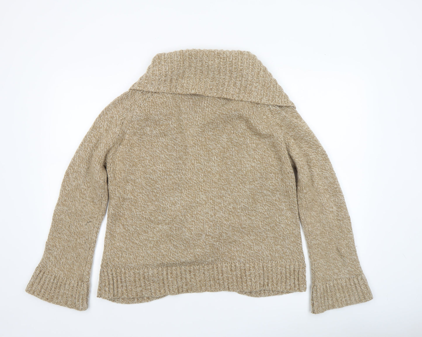 Marks & Spencer Women’s Beige Wool Blend Chunky Knit Cardigan UK 18